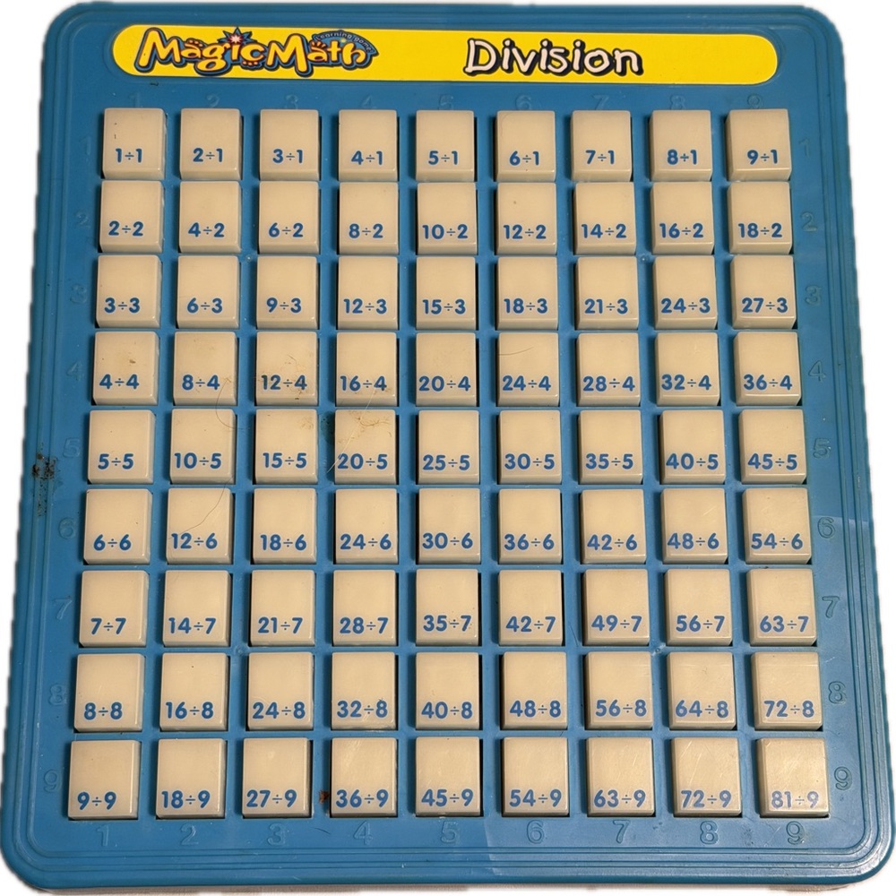 Vintage ‘93 Magic Math Division Board learning tool